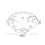 ΟΡΟΦΗΣ Φ/Σ LED 18W 3000K 1440LM ΔΙΑΣΤΗΜΑ MDF D50XH11CM NASA ACA ZM53LEDC50