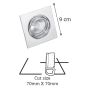 InLight Χωνευτό σποτ από λευκό μέταλλο 1XGU10 D:9cm 43278-Λευκό