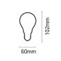 InLight E27 LED Filament A60 8watt Dimmable με μελί κάλυμμα 7.27.08.23.1