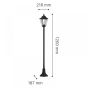 it-Lighting Redfish 1xE27 Outdoor Pole Light Black D:120cmx21.6cm 80500214