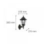 it-Lighting Redfish 1xE27 Outdoor Wall Lamp Black D:36cmx23.5cm 80202614