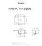 Νεροχύτης  Ένθετος M69xΠ51 εκ.Γρανίτης Nero Schock Cristalite Manhattan 30170-1401